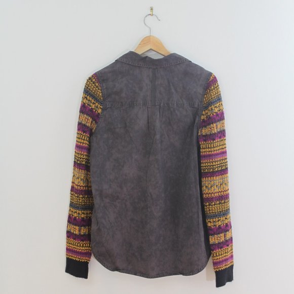 We The Free Sweater Sleeve Button Down - Picture 2 of 5